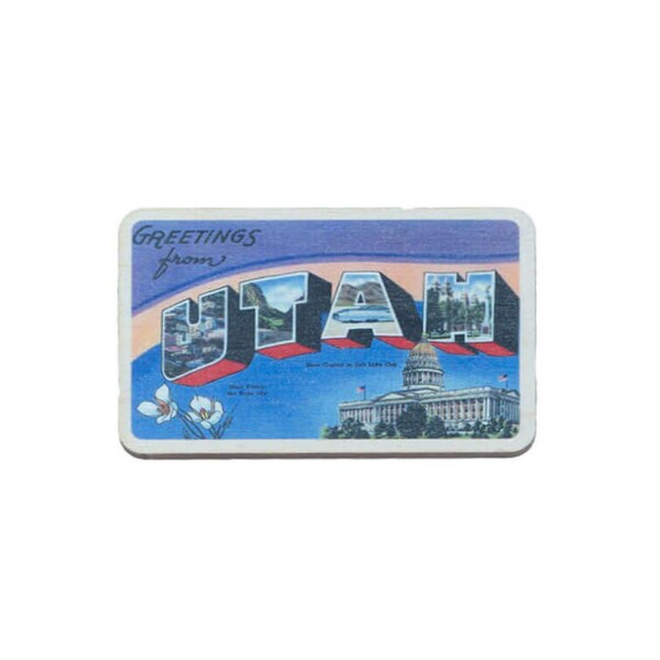 Utah Greetings Magnet Wooden